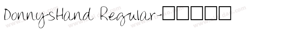 DonnysHand Regular字体转换